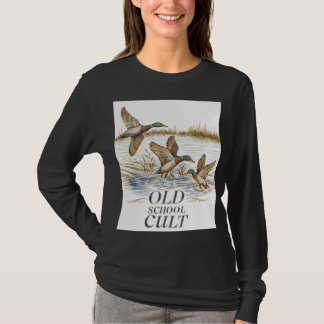Old School Cult – Vintage Mallard Ducks in Flight  Tシャツ