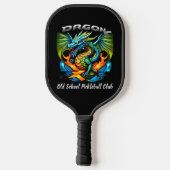 Old School Dragon X Team Pickleball club paddle ピックルボールラケット (裏面)