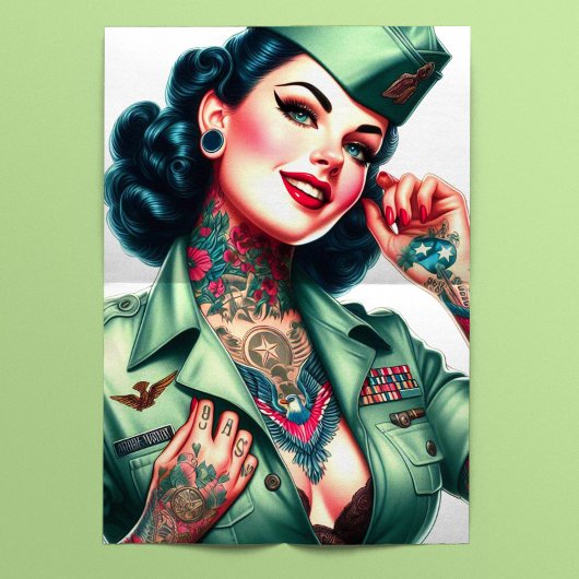 Old School Military Pinup 薄葉紙