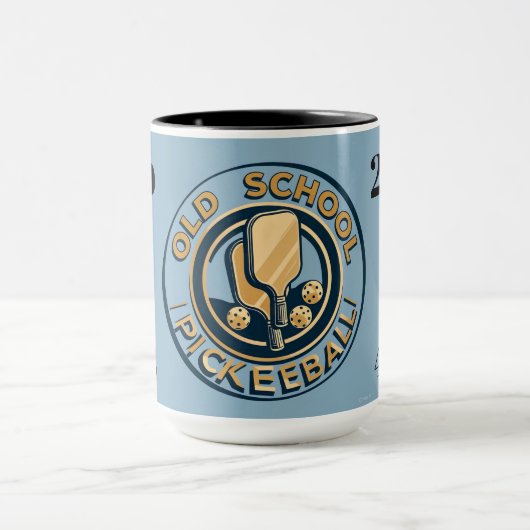 Old School Pickleball clock mug マグカップ (中央)