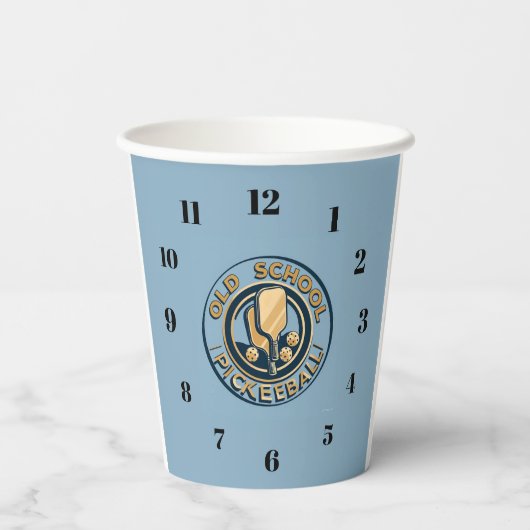 Old School Pickleball clock paper caps 紙コップ (裏面)