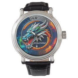 Old School Pickleball Dragon blue watch 腕時計