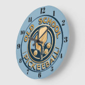 Old School Pickleball Wall clock ラージ壁時計 (傾斜)
