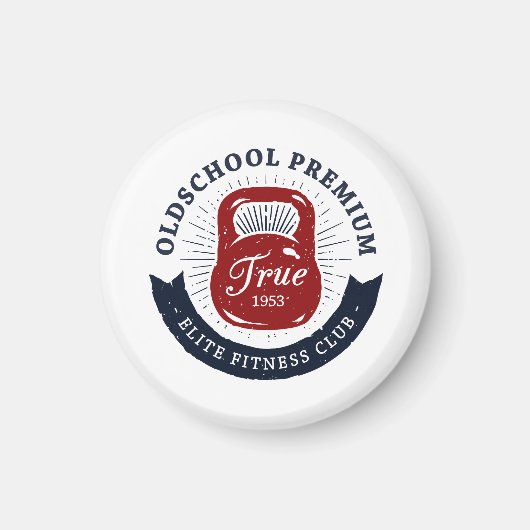 Old School Premium True 1953 Elite Fitness Club マグネット (正面)