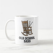 Old School Sass | Sassy Grandparent Humor コーヒーマグカップ (左)