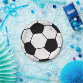 Old School Soccer Pitch Aesthetic Graphic Style ペーパープレート (パーティー)