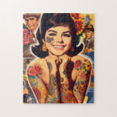 Old School Tattooed Girl ジグソーパズル (縦)