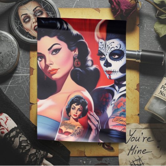 Old School Tattooed Pin-ups 薄葉紙