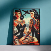 Old School Tatttooed Pin-up ポスター