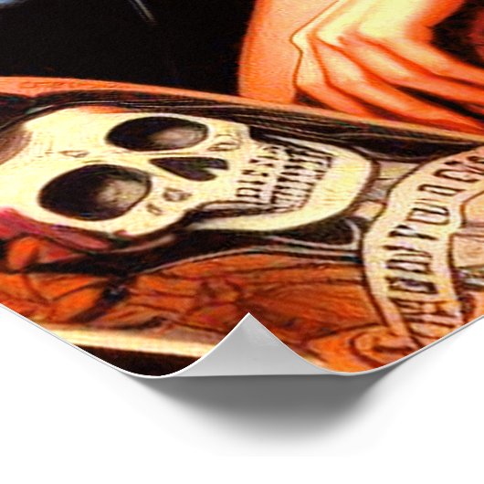 Old School Tatttooed Pin-up ポスター (角)