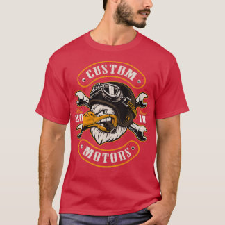 Old School Vintage Hot Rod Custom Motors Eagle Tシャツ