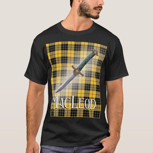 Old Scottish Clan MacLeod Tartan Design Tシャツ (正面)