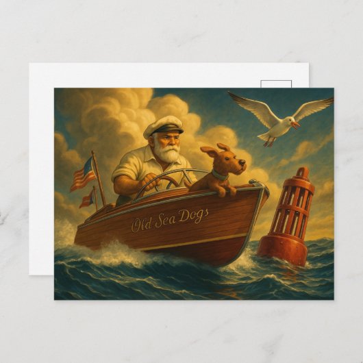 Old Sea Dogs: a sailor and his trusty canine シーズンポストカード (正面/裏面)