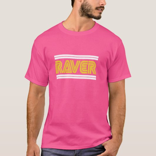 Old Skool Raver、Raving、Rave Dance Music Tシャツ (正面)