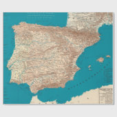 Old Spain and Portugal Map (1846) ラッピングペーパー (フラット)