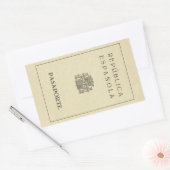 Old Spanish Republic passport (sepia paper) 長方形シール (封筒)