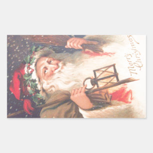 Old St. Nicholas with Lanternヴィンテージシール 長方形シール