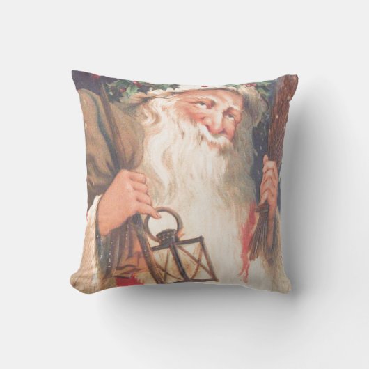 Old St. Nicholas with Lanternヴィンテージ枕 クッション (正面)