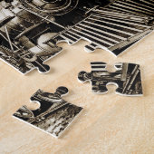 Old Steam Engin Train Railroad Railway ジグソーパズル (側面)