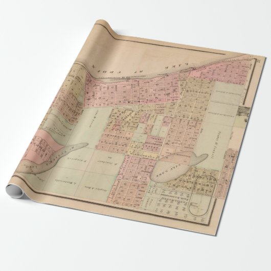 Old Stillwater MN Map (1874)  ラッピングペーパー (アンロールド)