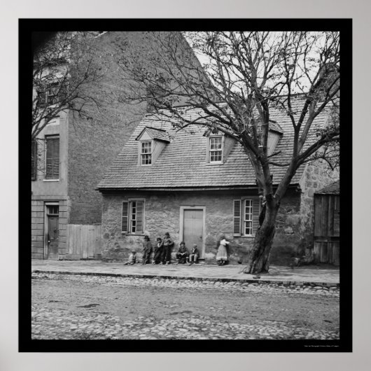 Old Stone House in Richmond, VA 1865 ポスター (正面)
