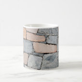 Old stone wall of ancient castle. abstract,ancient コーヒーマグカップ (中央)
