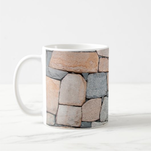 Old stone wall of ancient castle. abstract,ancient コーヒーマグカップ (左)
