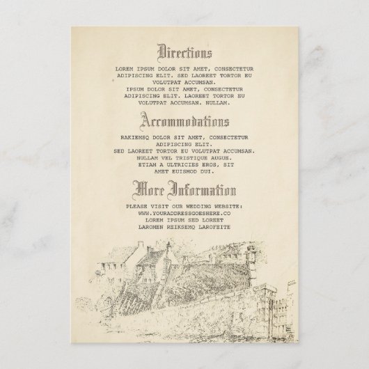 Old Story Bookの結婚詳細 – 情報 エンクロージャーカード (正面)