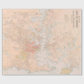 Old Sydney Australia Map (1890)  ラッピングペーパー (フラット)