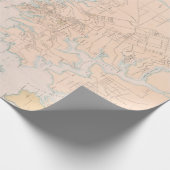 Old Sydney Australia Map (1890)  ラッピングペーパー (角)