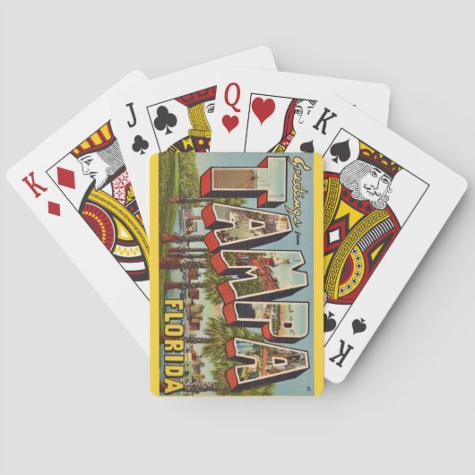 Old Tampa Florida Greeting Playing Cards トランプ (裏面)