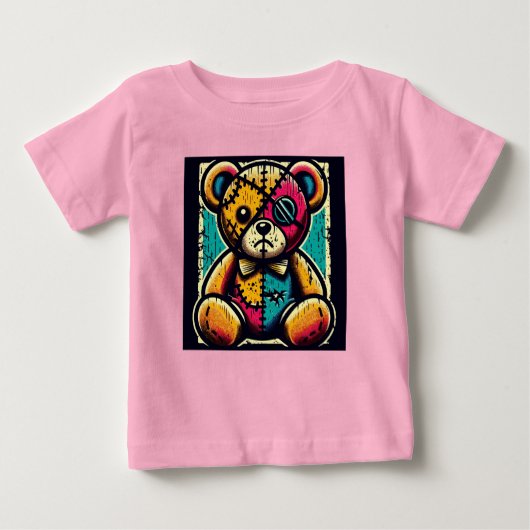 Old Teddybear, creepy ベビーTシャツ (正面)