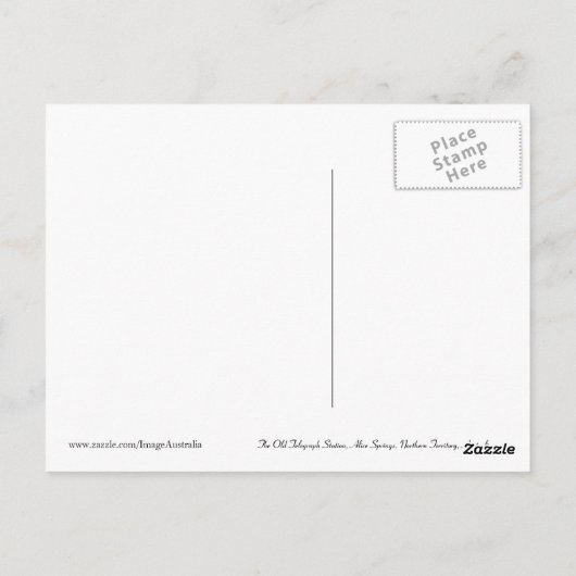 Old Telegraph Station, Alice春 – はがき (裏面)