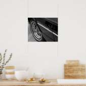 Old Thunderbird白黒ポスター ポスター (キッチン)