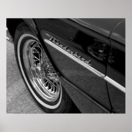 Old Thunderbird白黒ポスター ポスター