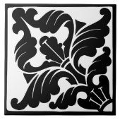 Old Time Classic: Black and White Flourish タイル (正面)