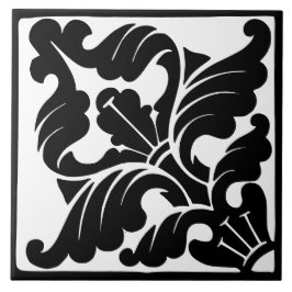 Old Time Classic: Black and White Flourish タイル