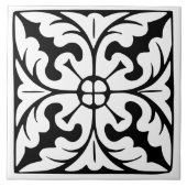 Old Time Classic: Black and White Traditional タイル (正面)