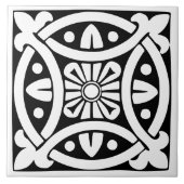 Old Time Classic: Black and White Traditional タイル (正面)