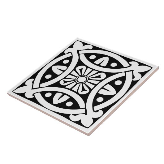 Old Time Classic: Black and White Traditional タイル (側面)