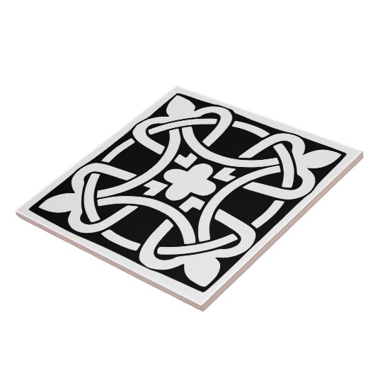 Old Time Classic Black and White Traditional タイル (側面)