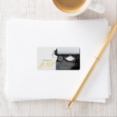 Old Time Typewriterイニシャルラベル ラベル (インサイチュ)