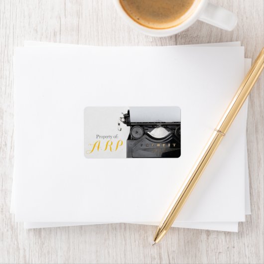 Old Time Typewriterイニシャルラベル ラベル (インサイチュ)