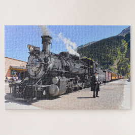 Old Timer at the Silverton, Colorado, Train ストップ ジグソーパズル