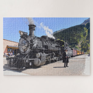 Old Timer at the Silverton, Colorado, Train ストップ ジグソーパズル