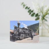 Old Timer at the Silverton, Colorado, Train ストップ ポストカード (スタンド正面)