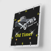 Old Timer Jaguar Wall Clock スクエア壁時計 (傾斜)