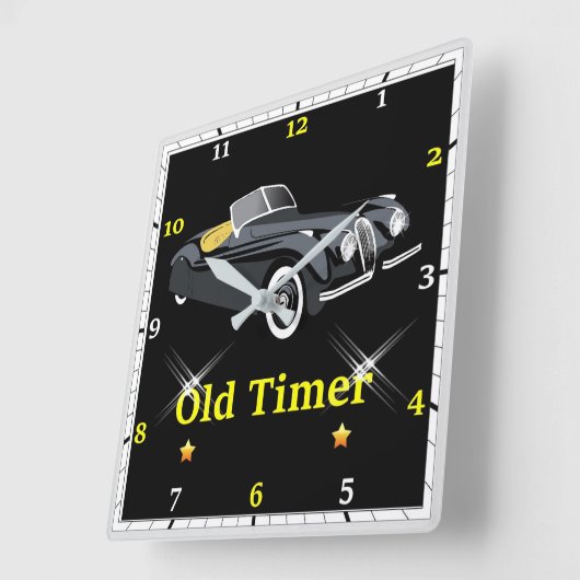 Old Timer Jaguar Wall Clock スクエア壁時計 (傾斜)