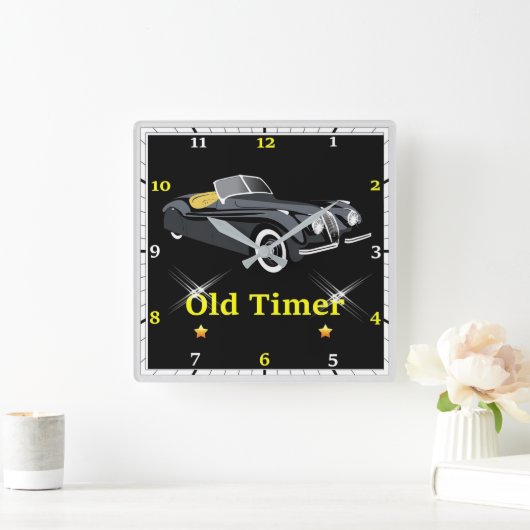 Old Timer Jaguar Wall Clock スクエア壁時計 (ホーム)
