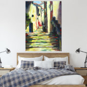 Old Town Alley: Impressionist  Painting wall Art  キャンバスプリント (インサイチュ (寝室))
